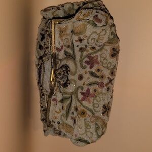 Antique beaded gold purse